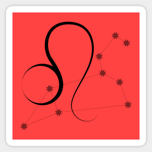 Leo - Zodiac Sign Symbol and Constellation Sticker